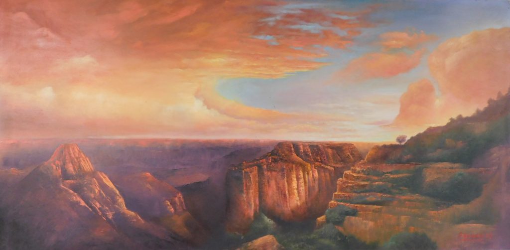 Desert Sunset painting