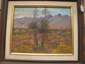 Yucca are the focal point of this oil painting