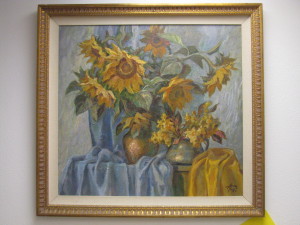 Sunflowers by a Russian painter